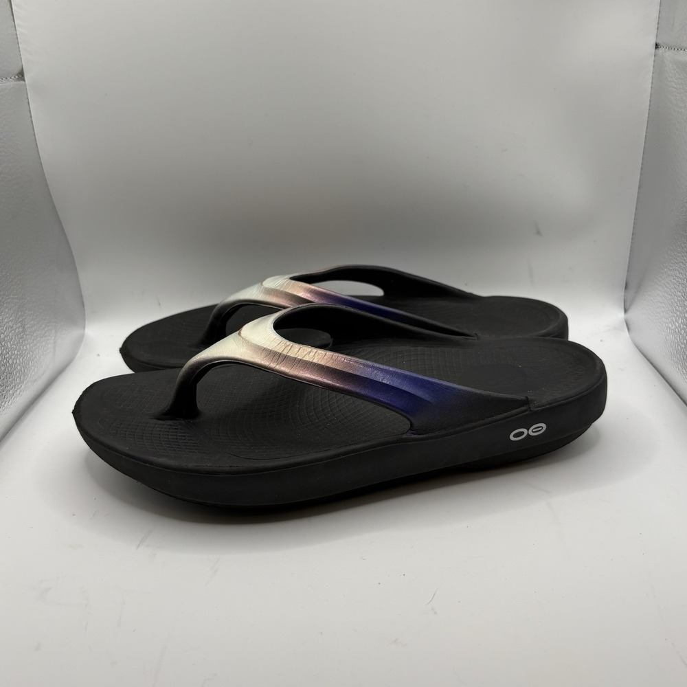 OOFOS OOlala Luxe Women's Size 9 Thong Sandals Calypso Ombre